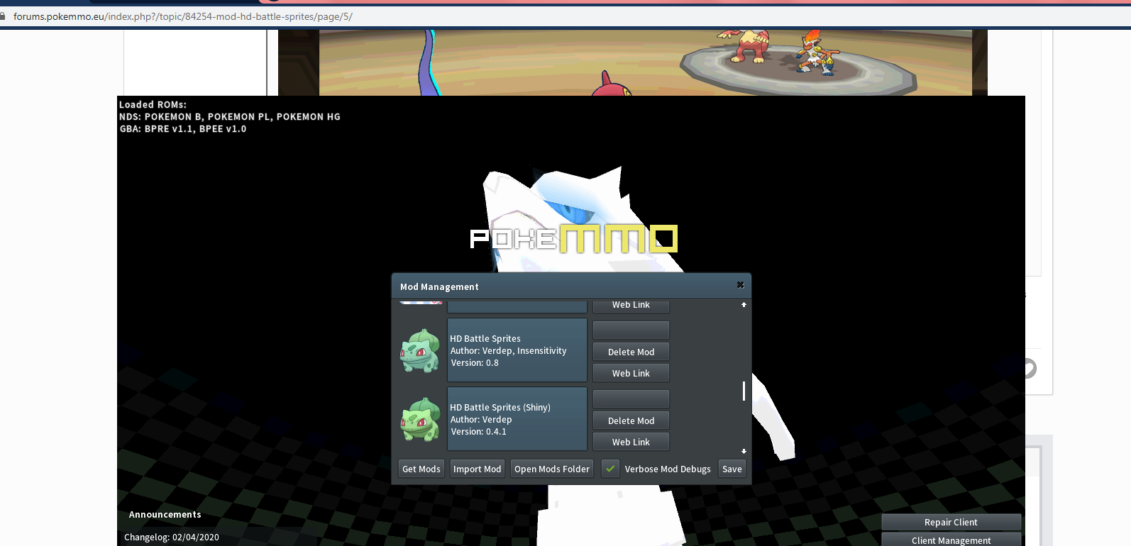 POKEMMO HD battle sprite mod installing tutorial 