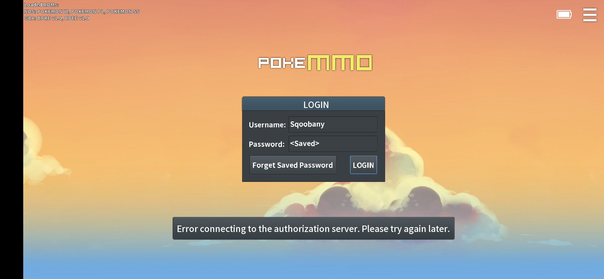 Android - Client Management - I can't log in - General Discussion - PokeMMO