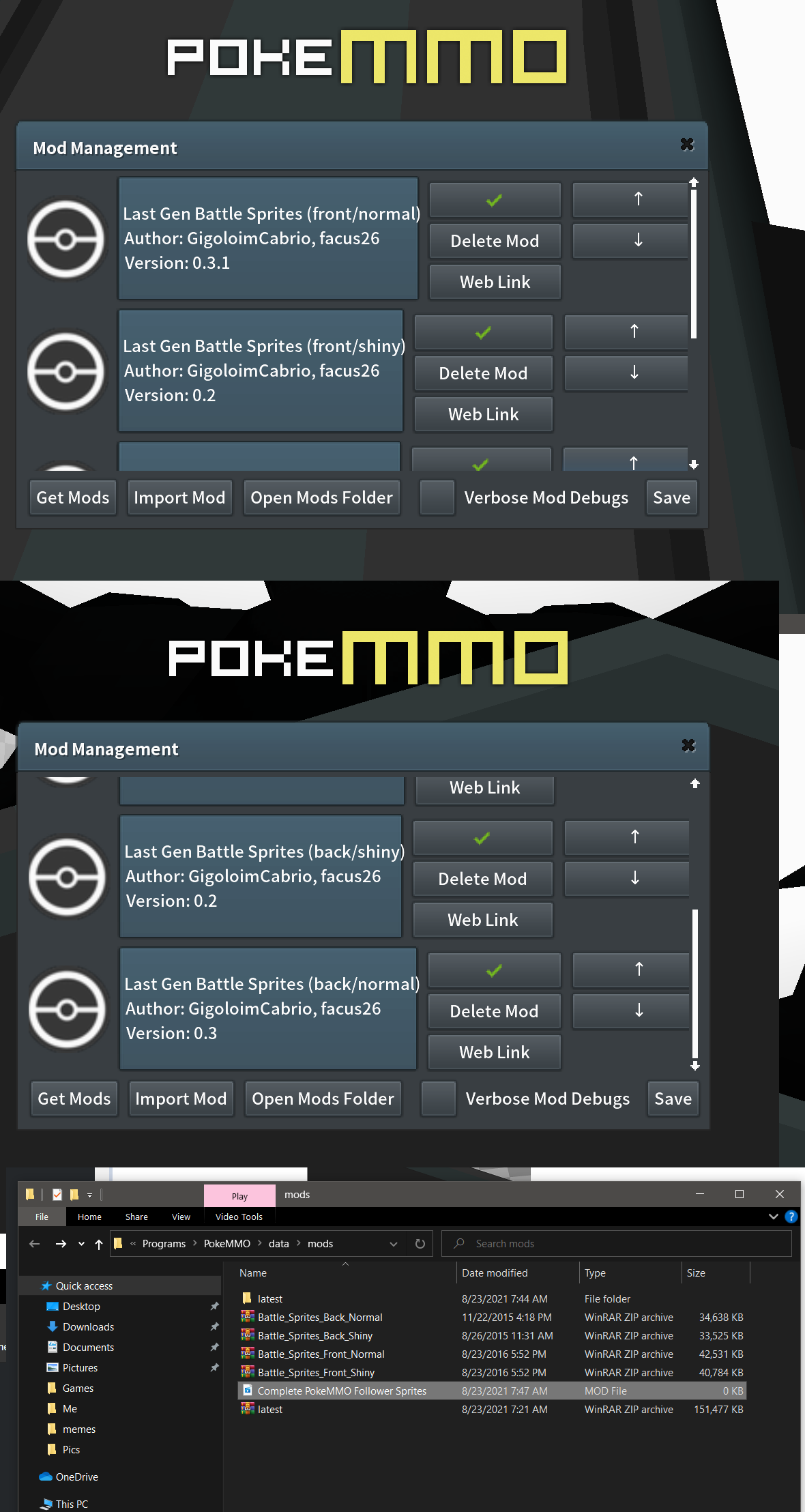 MOD] Battle Sprites Reloded - Client Customization - PokeMMO