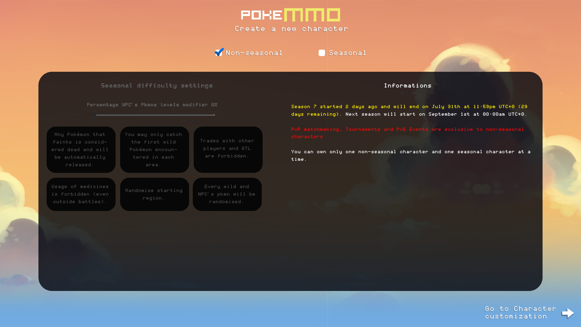 PokeMMO - The characteristics were implemented and, among