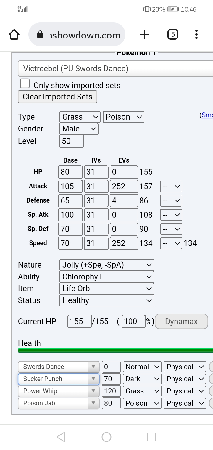 Whats the best move set for a victreebell general discussion pokemmo