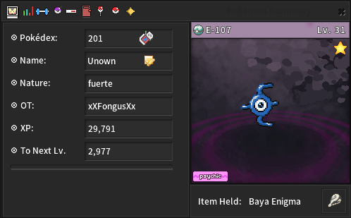 Shiny Unown (A) 