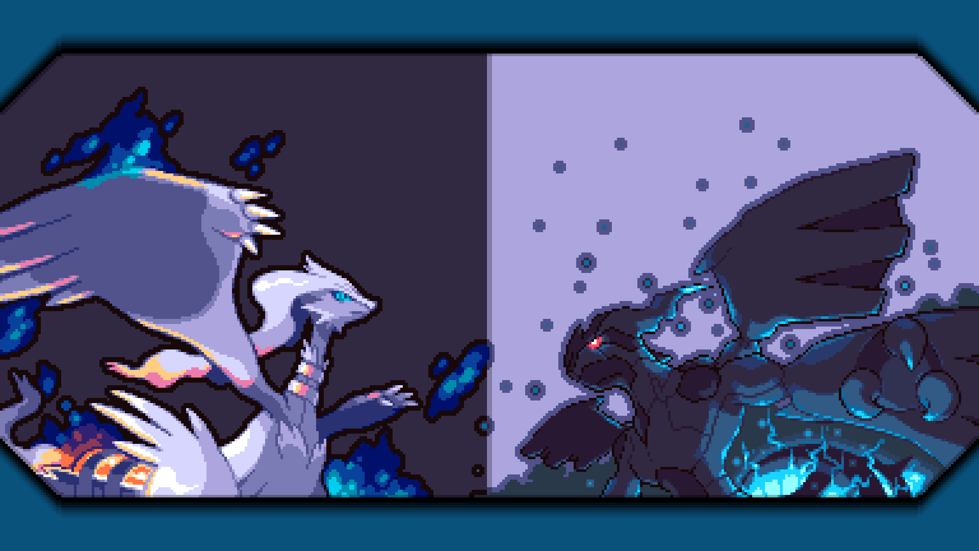 Shiny Black Reshiram/White Zekrom recolor mod [Pokemon Sword