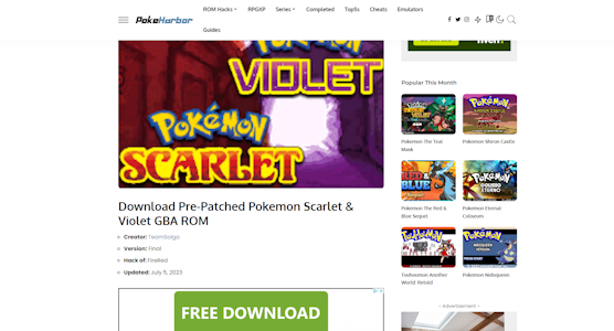 Pokemon Scarlet and Violet GBA ROM (Hacks, Cheats + Download Link)