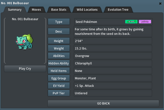 Pokemon Base Stat Index for PokeMMO - Guide Tavern - PokeMMO