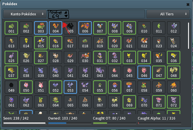 Add filters to sort pokedex by Route/Area, alongside regions
