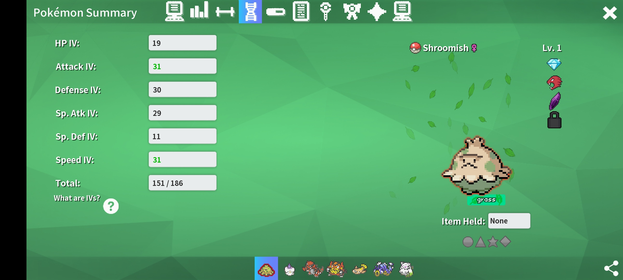 rating shroomish